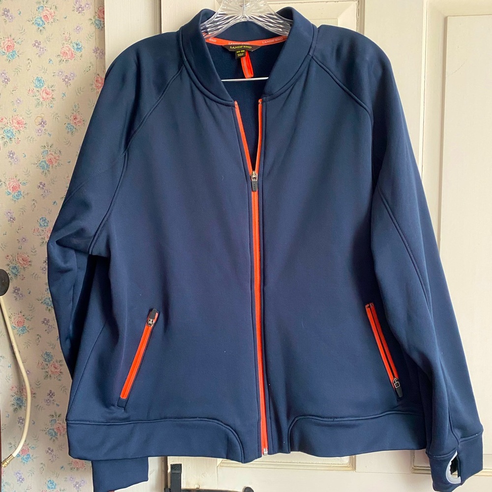 Lands End Exercise Zip Up Sweatshirt